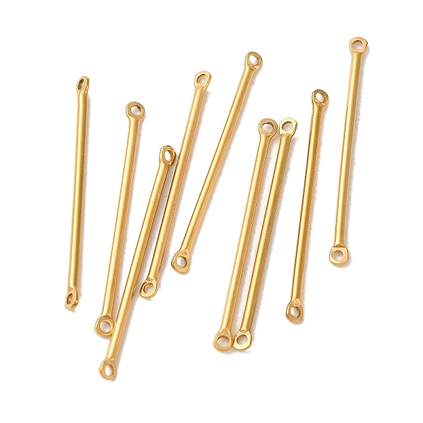 

PandaHall Ion Plating(IP) 304 Stainless Steel Links, Bar Connector Charms, Real 18K Gold Plated, 35x2.5x1.5mm, Hole: 1.4mm 304 Stainless...