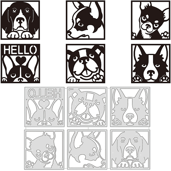 

PandaHall Carbon Steel Cutting Dies Stencils, for DIY Scrapbooking, Photo Album, Decorative Embossing Paper Card, Stainless Steel Color, Dog...