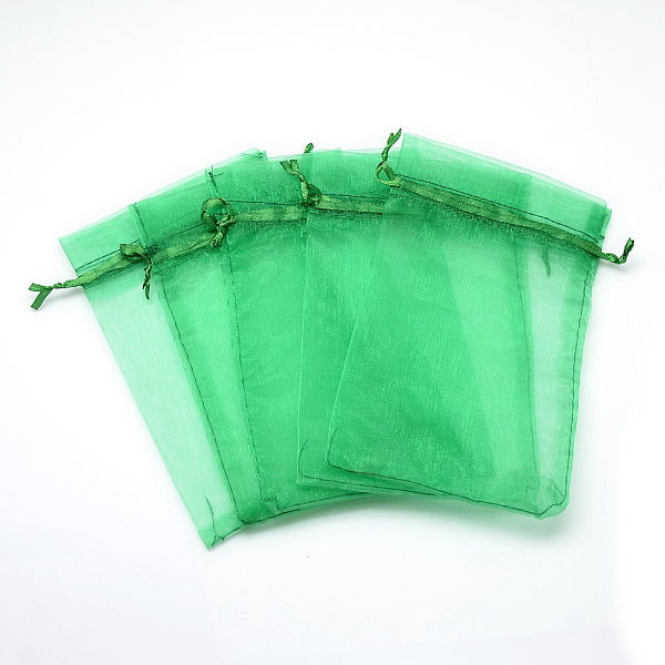 

PandaHall Organza Bags, High Dense, Rectangle, Spring Green, 15x10cm Organza Rectangle Green