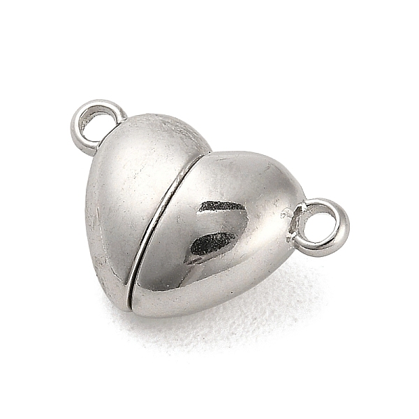 

PandaHall 304 Stainless Steel Magnetic Clasps, Heart, Stainless Steel Color, 16x23x9mm, Hole: 1.5mm 304 Stainless Steel Heart