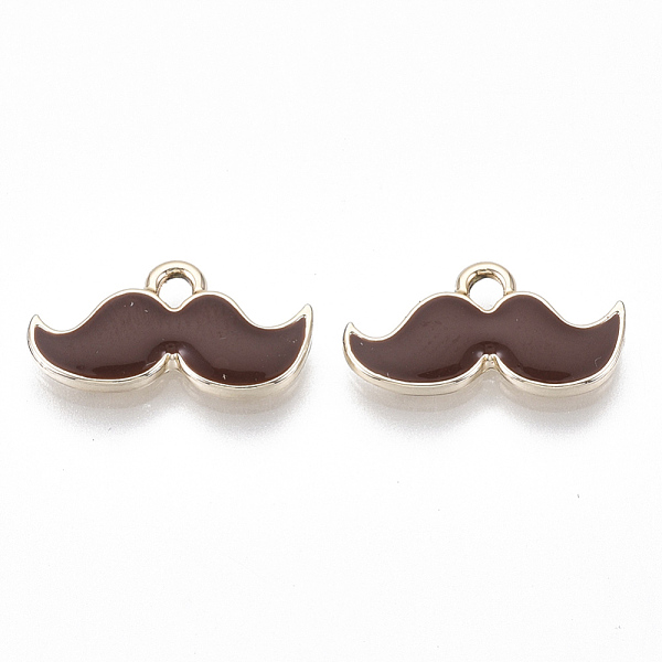 

PandaHall Eco-Friendly Zinc Alloy Pendants, with Enamel, Moustache, Cadmium Free & Nickel Free & Lead Free, Golden, Coconut Brown, 9x17x2mm...