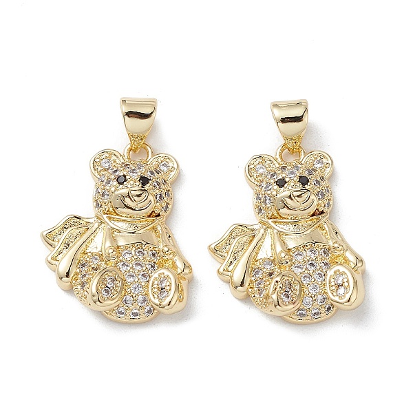 

PandaHall Brass Micro Pave Cubic Zirconia Pendants, Real 16K Gold Plated, Bear Charms, Clear, 21x16.5x4mm, Hole: 5x3mm Brass+Cubic Zirconia...