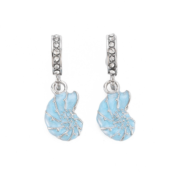 

PandaHall Rack Plating Enamel Alloy European Dangle Charms, with Crystal Rhinestone, Large Hole Beads, Cadmium Free & Nickel Free & Lead...