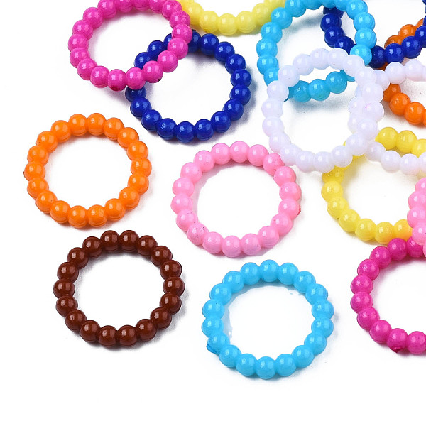 

PandaHall Opaque Acrylic Linking Rings, Bumpy Round Ring, Mixed Color, 19x3mm, Inner Diameter: 13mm, about 1300pcs/500g Acrylic Ring..., Multicolor