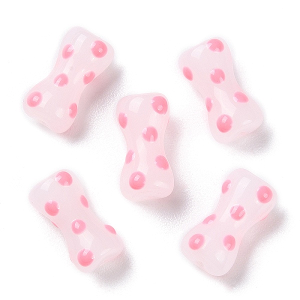 

PandaHall Handmade Bumpy Lampwork Beads, with Enamel, Column, Pink, 17.5x9x8mm, Hole: 1.4mm Lampwork Column Pink