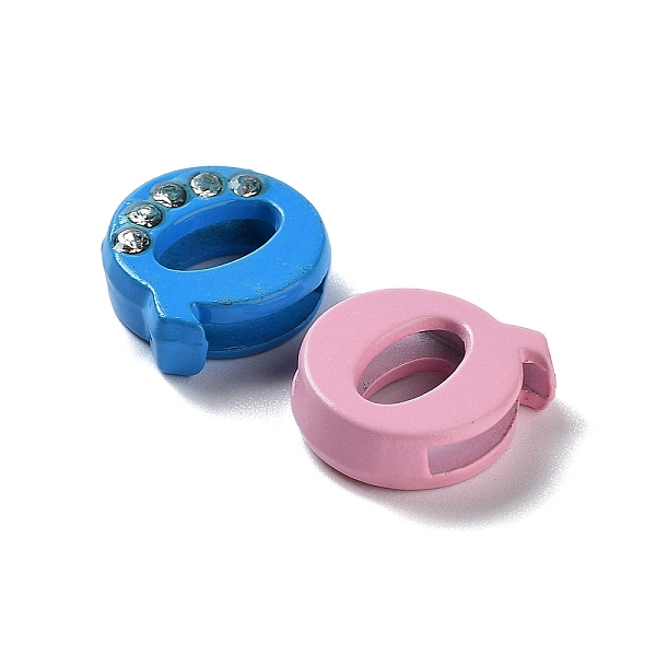 

PandaHall Rhinestone Slide Letter Charms, Alloy Intial Letter Beads, Spray Painted, Letter.Q, Q: 11.5x11x4.5mm, Hole: 1.5x8mm..., Multicolor