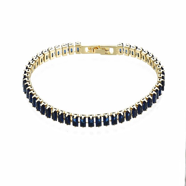 

PandaHall Cubic Zirconia Classic Tennis Bracelet, Real 18K Gold Plated Brass Cubic Zirconia Link Chain Bracelet for Women, Nickel Free...