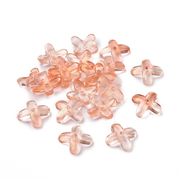 

PandaHall Glass Beads, for Jewelry Making, Flower, Light Salmon, 9.5x9.5x3.5mm, Hole: 1mm Glass Flower