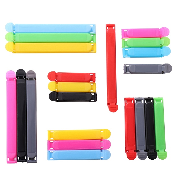 

PandaHall Food Snack Bag Storage Sealing Clips Sets, Seal Clamp Plastic Bags Ziplock, Home Food Storage Clip, Mixed Color, 65x13x10mm..., Multicolor