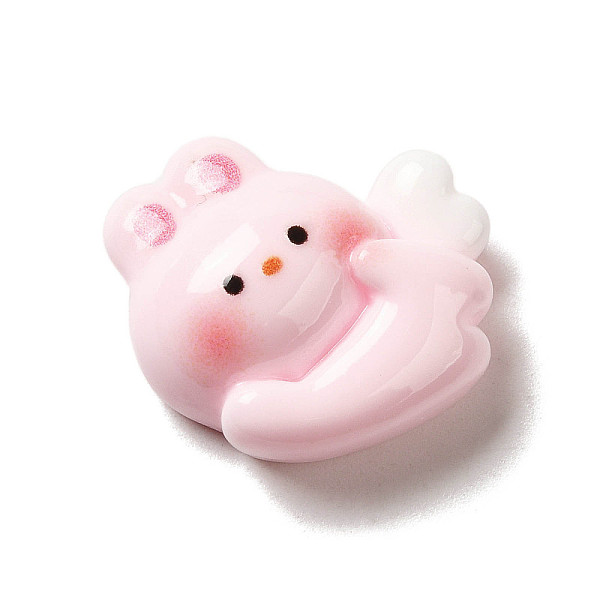 

PandaHall Rabbit/Duck/Chick Opaque Resin Decoden Cabochons, Animal with Wing, Pink, Rabbit, 19x19x8.5mm Resin Rabbit Pink