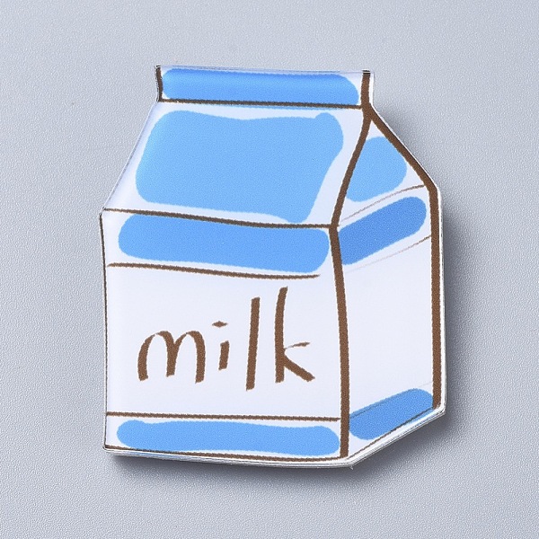 

PandaHall Fridge Magnets Acrylic Decorations, Milk, Light Sky Blue, 39x33x4mm Acrylic Others Blue