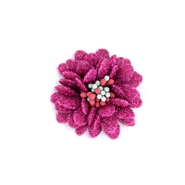 

PandaHall Non-Woven Fabric Flowers, with Glitter Powder, for DIY Headbands Flower, Clothing, Shoes, Hats Accessories, Medium Violet Red...