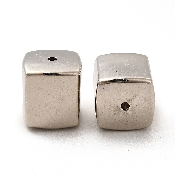 

PandaHall CCB Plastic Beads, Square, Platinum, 15x13.5x13.5mm, Hole: 1.8mm Plastic Square Silver