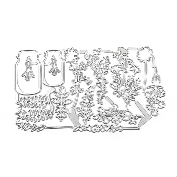 

PandaHall Plant Carbon Steel Cutting Dies Stencils, for DIY Scrapbooking/Photo Album, Decorative Embossing DIY Paper Card, Matte Platinum...