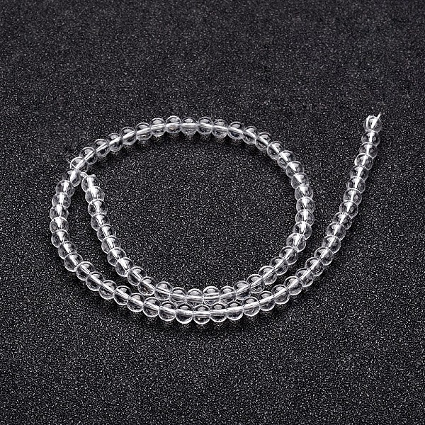 

PandaHall Glass Round Bead Strands, Clear, 6mm, Hole: 1mm, about 50pcs/strand, 11 inch Glass Round Clear
