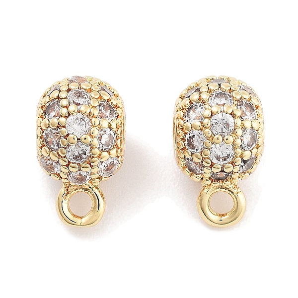 

PandaHall Brass with Cubic Zirconia Pendants, Column, Clear, Real 18K Gold Plated, 11x6x8mm, Hole: 2.8mm and 1.6mm Brass+Cubic Zirconia...