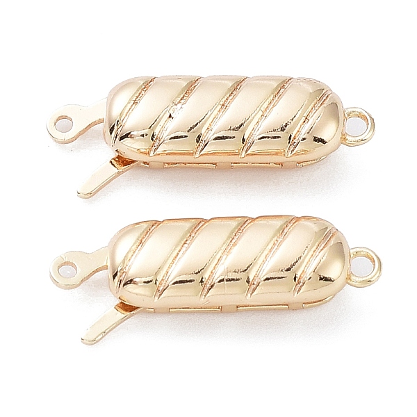 

PandaHall Rack Plating Brass Box Clasps, Long-Lasting Plated, Rectangle, Real 18K Gold Plated, 20x6x5mm, Hole: 1mm Brass Rectangle