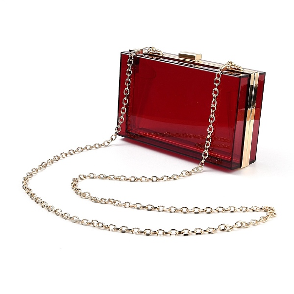 

PandaHall Acrylic Women's Transparent Bags Crossbody Bags, with Iron Chains Shoulder Strap, for Work, Events, Makeup Sturdy Transparent...
