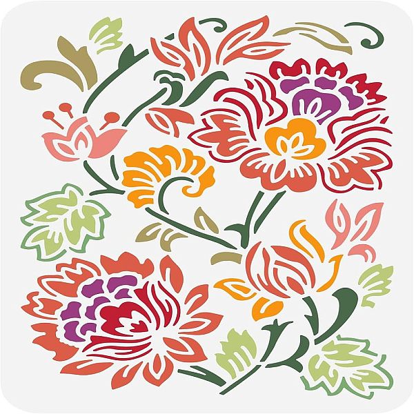 

PandaHall FINGERINSPIRE Jacobean Stencil 11.7x8.3inch Reusable Large Jacobean Flower Drawing Stencils Large Flower Flourish Stencil for Home...