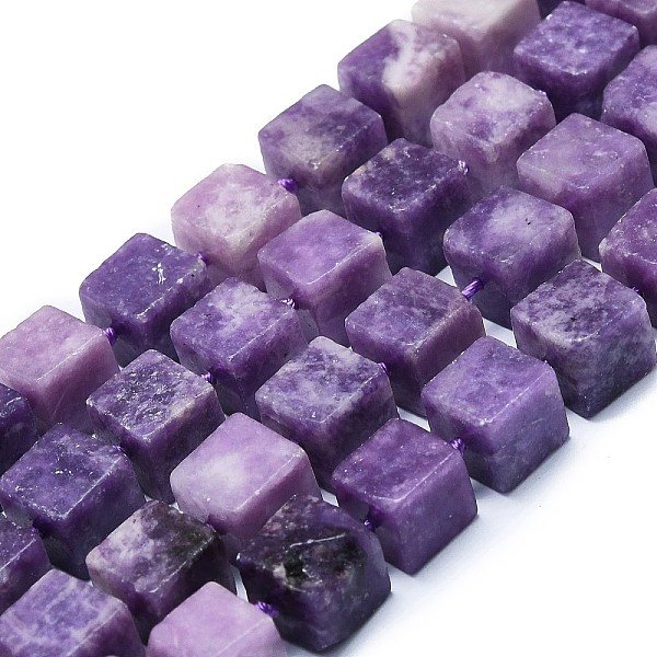 

PandaHall Natural Lepidolite/Purple Mica Stone Beads Strands, Cube, 10~11x10~11x10~11mm, Hole: 1mm, about 30pcs/strand, 17.13''(43.5cm)...