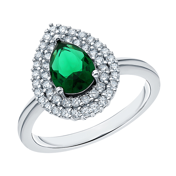 

PandaHall 925 Sterling Silver Teardrop Cubic Zirconia Ring for Mother's Day Sterling Silver Teardrop