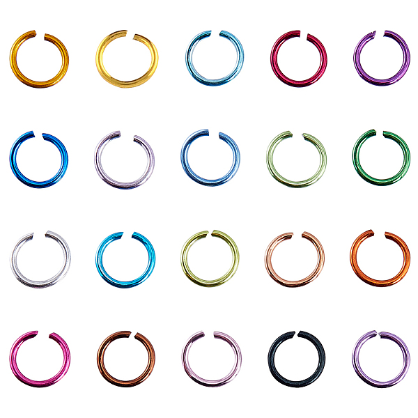 

PandaHall SUNNYCLUE 3200Pcs 20 Colors Aluminum Wire Open Jump Rings, Round Ring, Mixed Color, 20 Gauge, 6x0.8mm, Inner Diameter: 5mm..., Multicolor