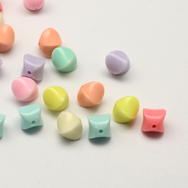 

PandaHall Opaque Acrylic Beads, Square, Mixed Color, 11.5x9x9mm, Hole: 2mm Acrylic Square Multicolor