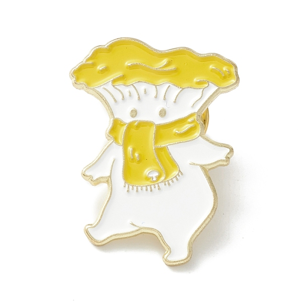 

PandaHall Mushroom Enamel Pin, Cartoon Alloy Brooch for Backpack Clothes, Light Gold, Yellow, 28x23x2mm Alloy+Enamel Yellow