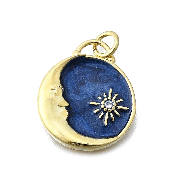 Brass Micro Pave Cubic Zirconia Pendants