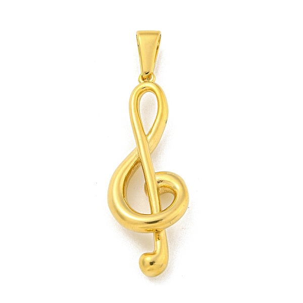 

PandaHall Ion Plating(IP) 304 Stainless Steel Pendants, Musical Note Charm, Golden, 43x16x8mm, Hole: 10x5mm 304 Stainless Steel Musical Note
