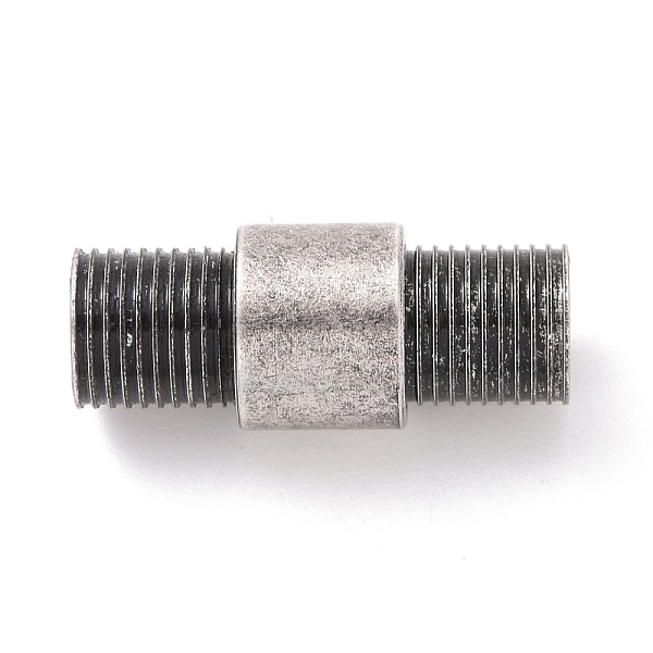 

PandaHall Tibetan Style Vacuum Plating 304 Stainless Steel Magnetic Clasps with Glue-in Ends, Column, Antique Silver, 23.5mm, Hole: 6mm 304...