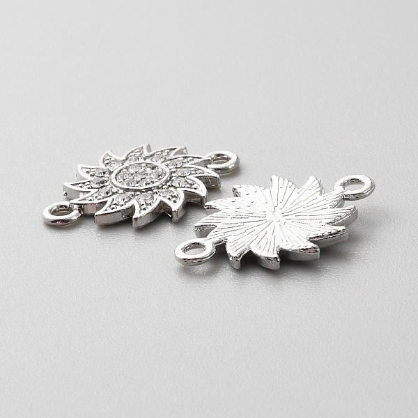 

PandaHall Alloy Crystal Rhinestone Connector Charms, Sun Links, Platinum, 15x21x2mm, Hole: 1.8mm Alloy+Rhinestone Sun Clear