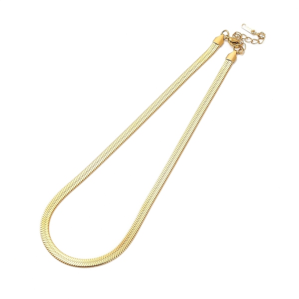 

PandaHall Ion Plating(IP) 304 Stainless Steel Herringbone Chain Necklace for Men Women, Real 18K Gold Plated, Wide: 5mm, 15.83 inch(40.2cm)...