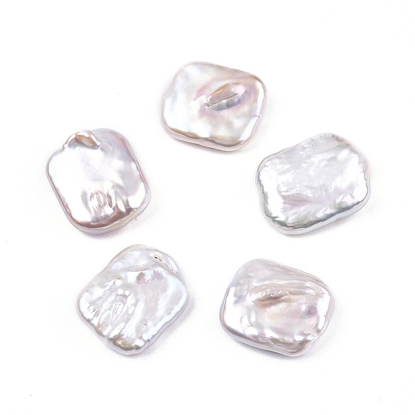 

PandaHall Natural Baroque Keshi Pearl Beads, Freshwater Pearl Beads, No Hole, Rectangle, Seashell Color, 17~18.5x13.5~14x5~6mm Keshi Pearl...