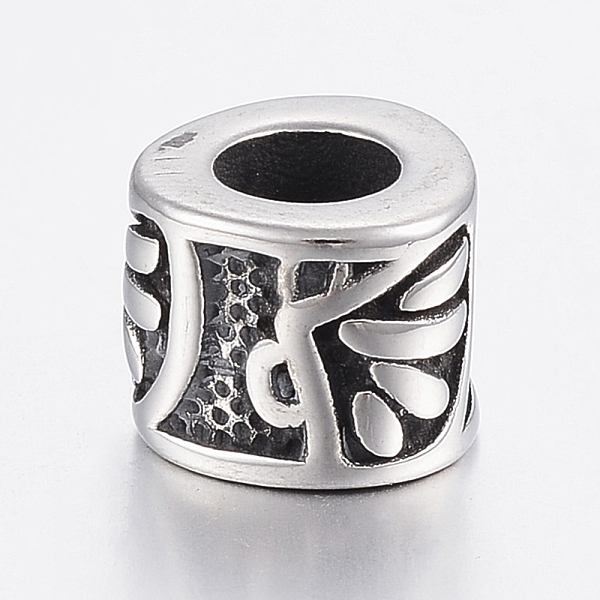 

PandaHall 304 Stainless Steel European Beads, Triangular Prism, Large Hole Beads, Antique Silver, 10x8mm, Hole: 5mm 304 Stainless Steel...