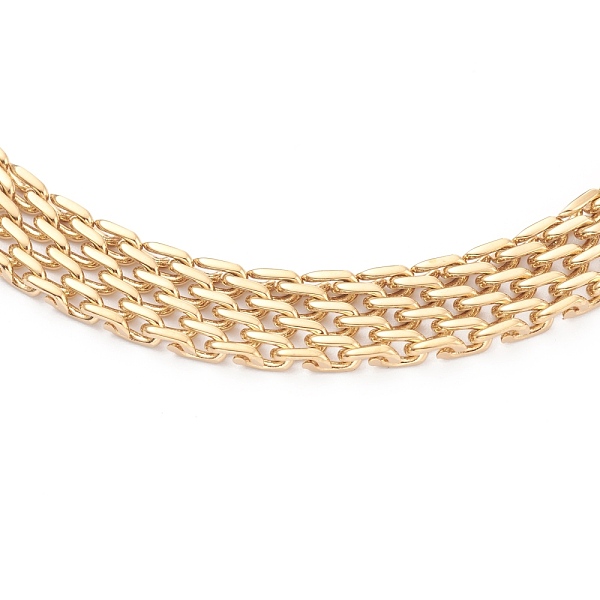 

PandaHall Vacuum Plating 304 Stainless Steel Mesh Chain Necklaces, with Lobster Claw Clasps, Golden, 13.1 inch(33.5cm) 304 Stainless Steel