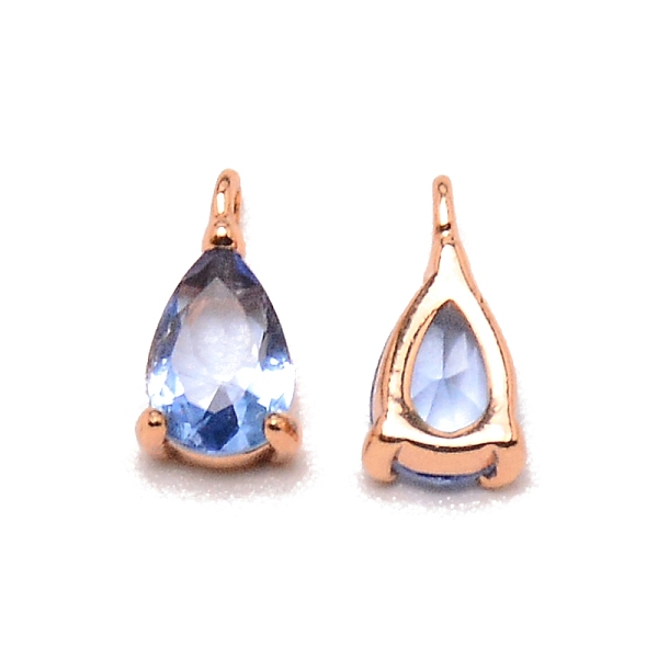 

PandaHall Brass Micro Pave Cubic Zirconia Pendants, Teardrop, Royal Blue, 8.5x4.5x3mm, Hole: 1mm Brass+Cubic Zirconia Teardrop