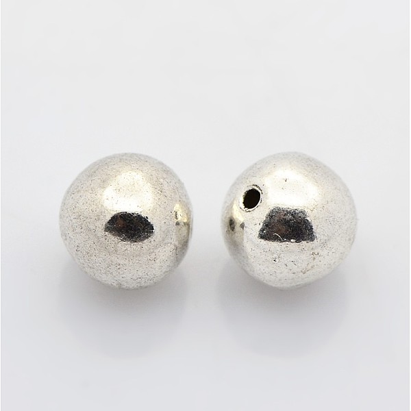 

PandaHall Tibetan Style Alloy Beads, Round, Lead Free and Cadmium Free, Antique Silver, 8mm, Hole: 1mm Alloy Round