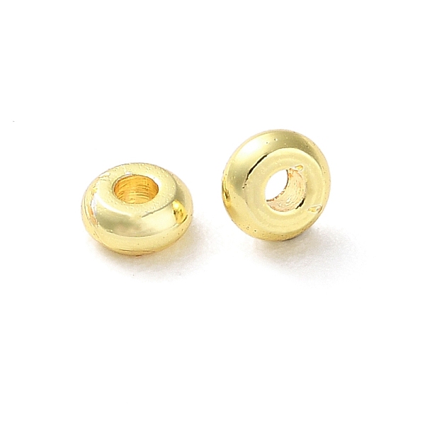 

PandaHall Rack Plating Brass Spacer Beads, Long-Lasting Plated, Lead Free & Cadmium Free, Flat Round, Golden, 3x1.5mm, Hole: 1mm Brass Flat...