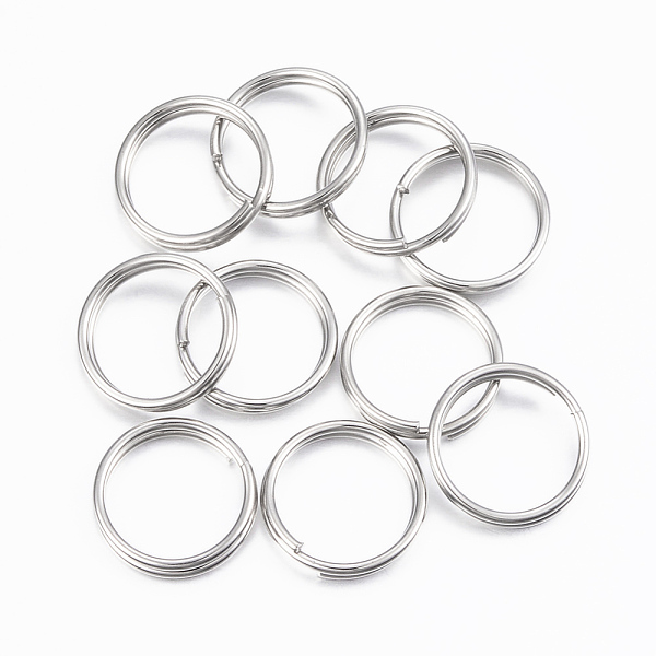 

PandaHall 304 Stainless Steel Split Rings, Double Loops Jump Rings, Stainless Steel Color, 13x2mm, about 11mm inner diameter 304 Stainless...