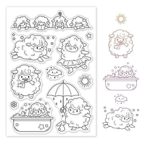 

PandaHall PVC Plastic Stamps, for DIY Scrapbooking, Photo Album Decorative, Cards Making, Stamp Sheets, Animal Pattern, 16x11x0.3cm Plastic...