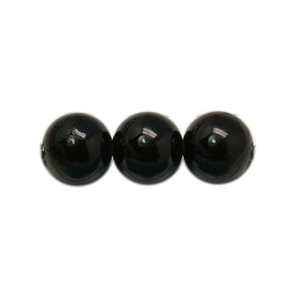 

PandaHall Synthetic Black Stone Beads Strands, Round, Painted, Black, 6mm, Hole: 1mm, about 68pcs/strand, 16 inch Black Stone Round Black