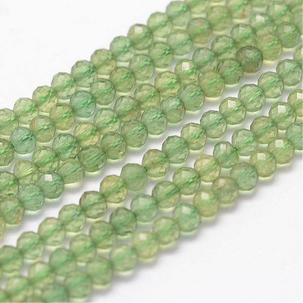 

PandaHall Natural Green Apatite Beads Strands, Faceted, Round, Grade A, 3mm, Hole: 0.5~0.6mm, about 144~151pcs/strand, 15.3~15.7 inch...