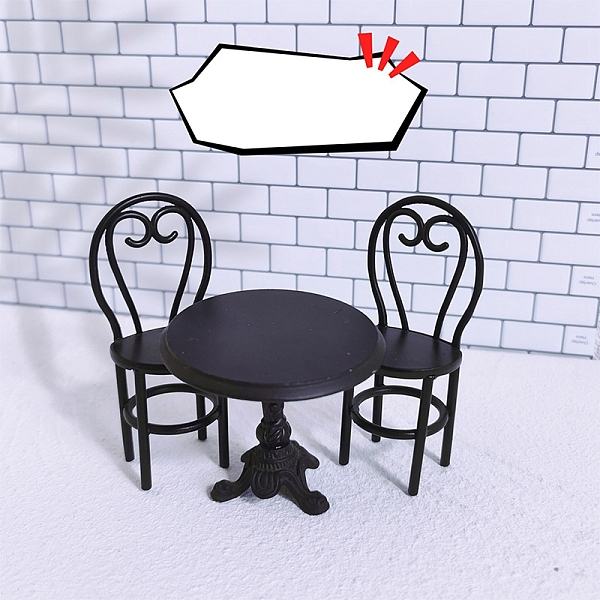Miniature Alloy Table & Chair Set