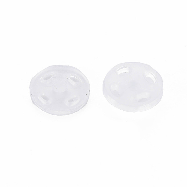 

PandaHall Transparent Resin Snap Fasteners, Flat Round, Clear, 10x3.5mm, Hole: 1.2mm Resin Flat Round Clear