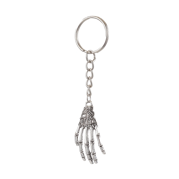 Halloween Themed Skull Hand Alloy Keychain