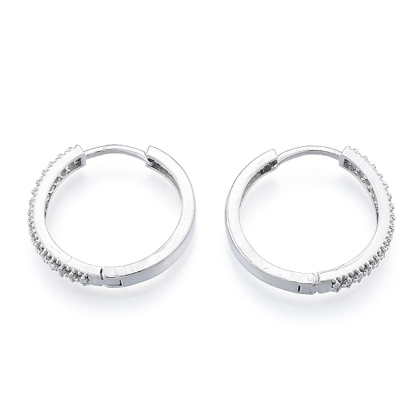 

PandaHall Clear Cubic Zirconia Hinged Hoop Earrings, Brass Jewelry for Women, Nickel Free, Real Platinum Plated, 24.5x26x3.5mm, Pin: 1.2mm...