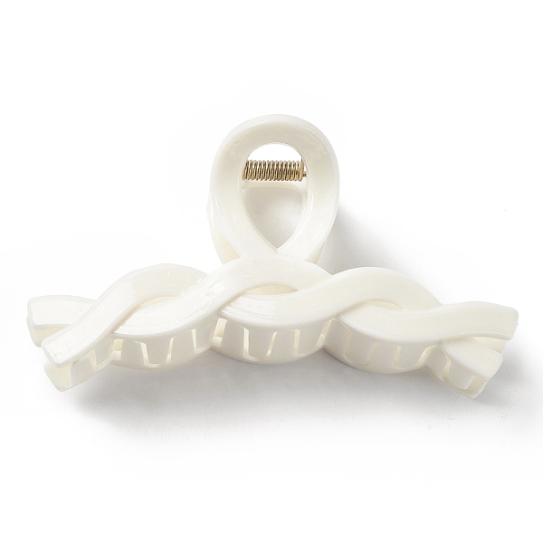 

PandaHall Plastic Claw Hair Clips, with Iron Findings, Hair Accessories for Girls, White, 62x112x42mm Plastic White