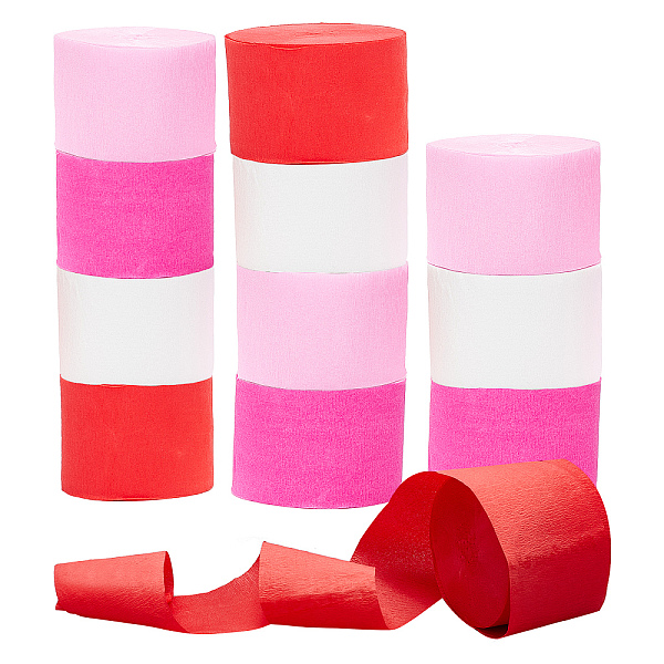 

PandaHall CRASPIRE 12 Rolls 4 Colors Handmade Crepe Paper Wrapping Paper Goffer for Birthday Wedding Party Decoration, Mixed Color, 45mm..., Multicolor