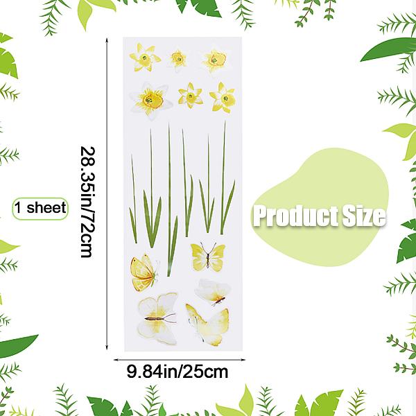 Selbstklebende Blumen-Wandaufkleber Aus PVC